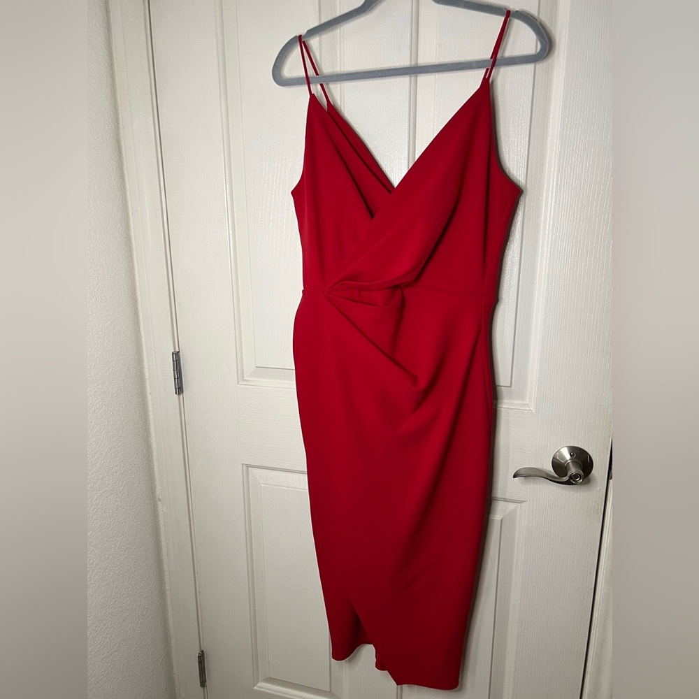 Betsy Johnson faux wrap dress